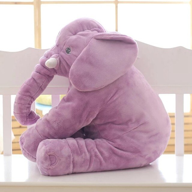 Peluche éléphant, grand coussin éléphant en peluche 40 ou 60 cm pour bébés et enfants, garnissage coton PP, 5 coloris
