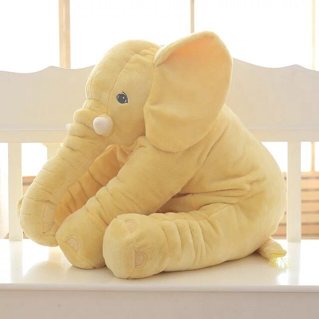 Peluche éléphant, grand coussin éléphant en peluche 40 ou 60 cm pour bébés et enfants, garnissage coton PP, 5 coloris