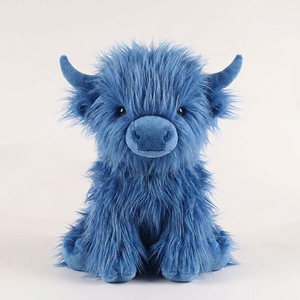 Peluche vache Highland | Animal en peluche doux au design réaliste | Compagnon câlin pour tous les âges