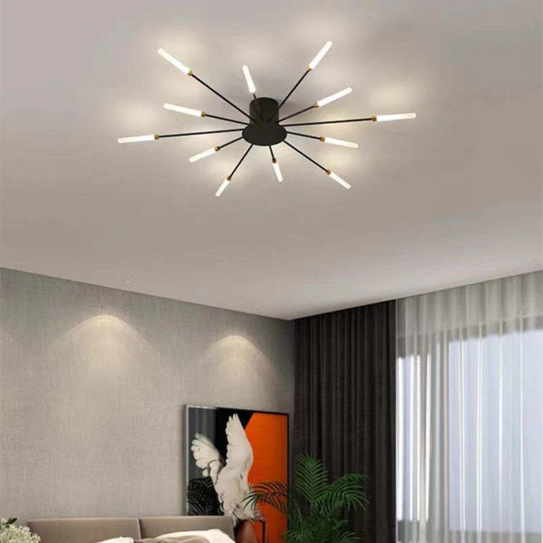 Plafonnier LED moderne grand format LumenMax, économe en énergie