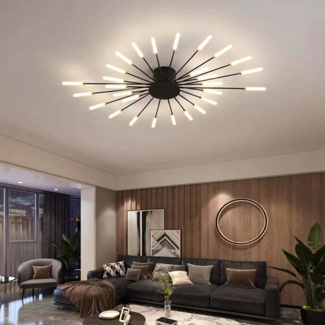 Plafonnier LED moderne grand format LumenMax, économe en énergie