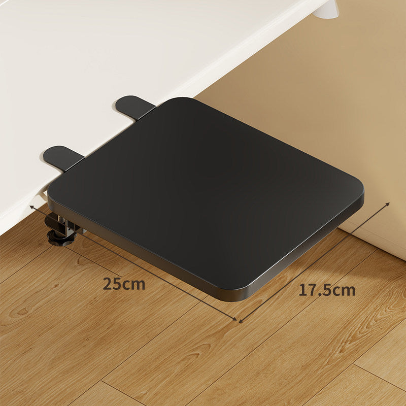 Plateforme coulissante sous bureau en bambou pour clavier et souris avec fixation par pince