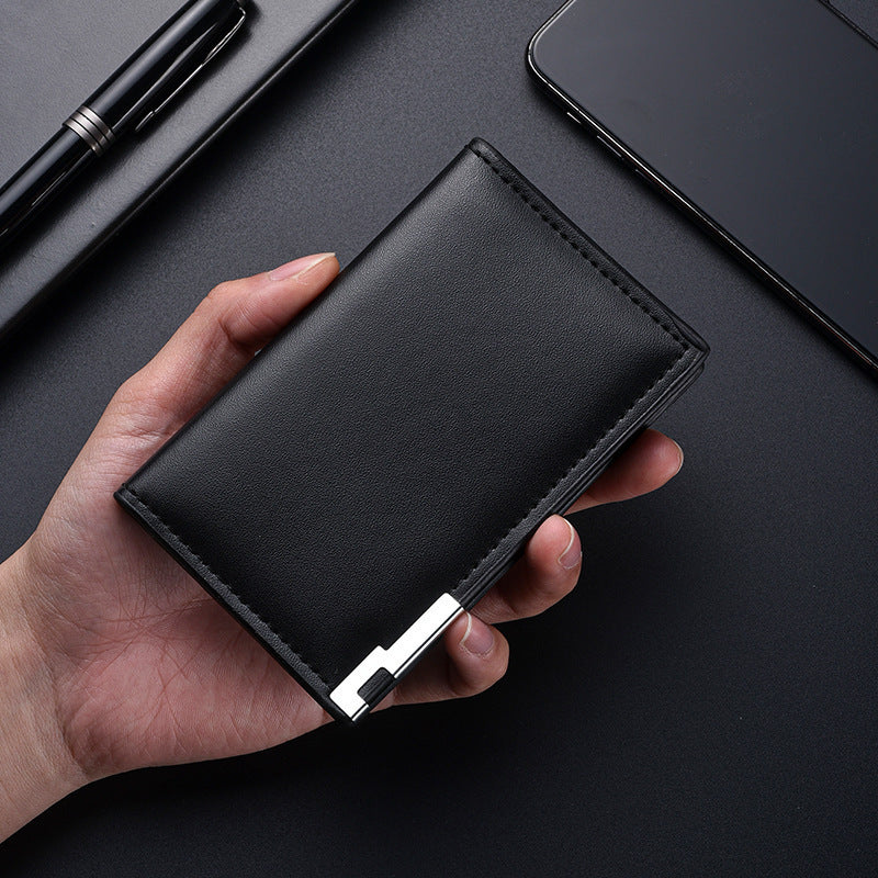 Porte-cartes en cuir véritable avec blocage RFID