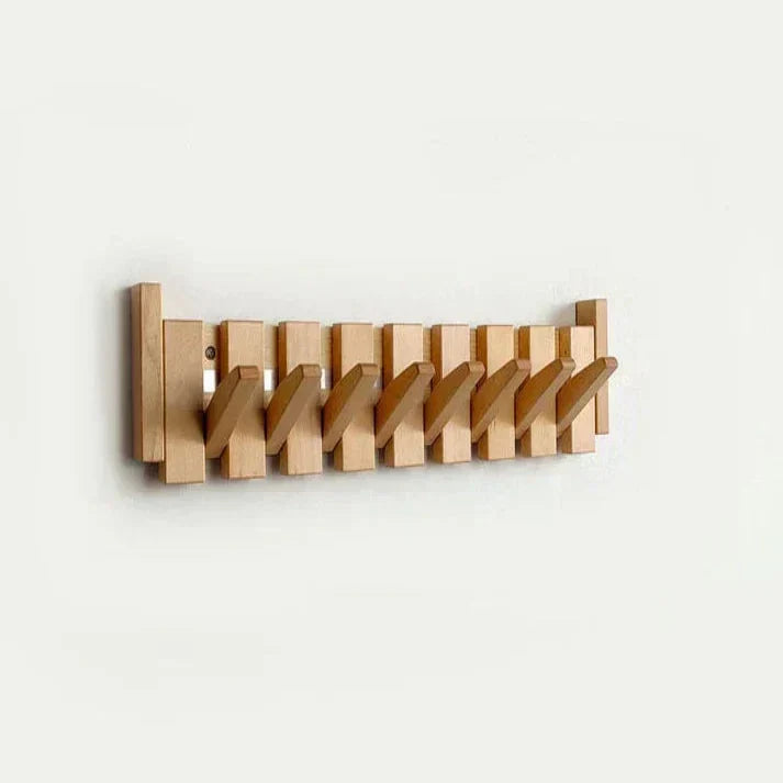 Porte-manteau piano, patères murales en bois en forme de touches de piano, crochets rabattables, noyer ou hêtre, 4, 6 ou