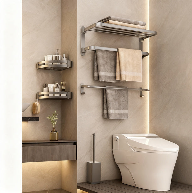 Porte-serviettes mural en aluminium