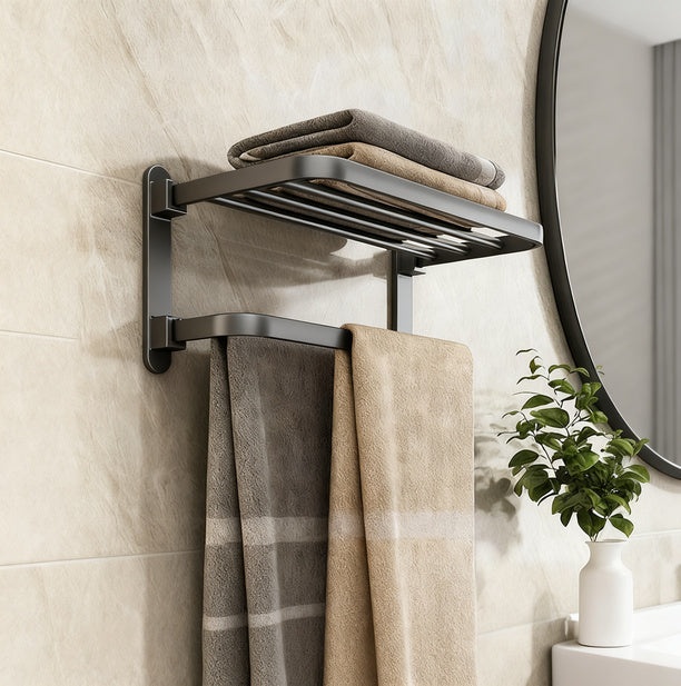 Porte-serviettes mural en aluminium