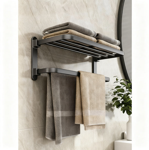 Porte-serviettes mural en aluminium