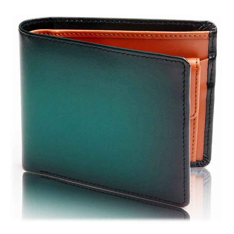 Portefeuille en cuir à deux volets Premium
