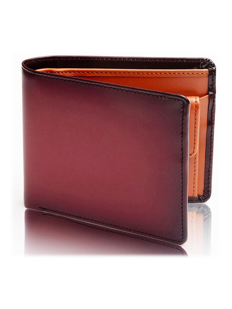 Portefeuille en cuir à deux volets Premium