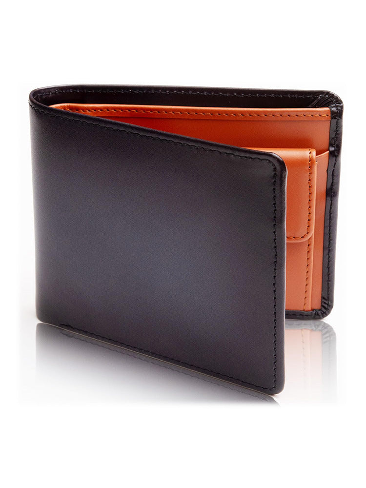 Portefeuille en cuir à deux volets Premium
