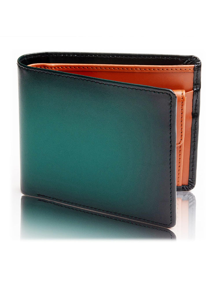 Portefeuille en cuir à deux volets Premium