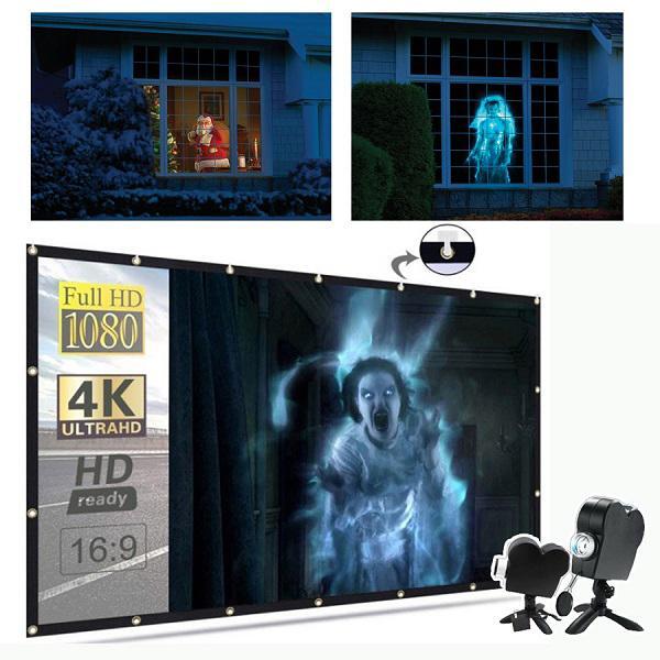 Projecteur Halloween | Fenêtres et intérieur | 12 films inclus | Installation facile