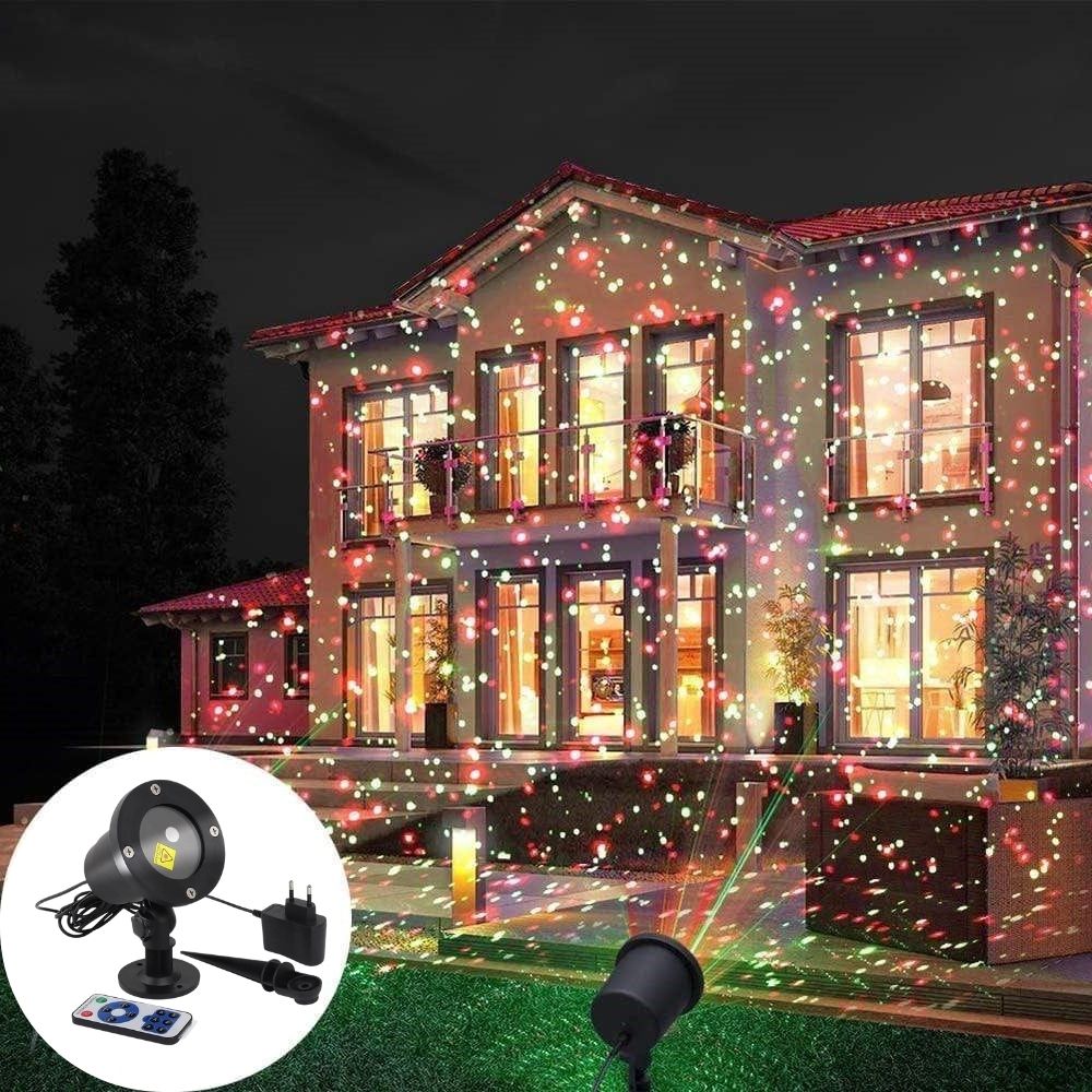 Projecteur laser de Noël extérieur avec motifs animés, résistant aux intempéries, couverture jusqu'à 280 m²