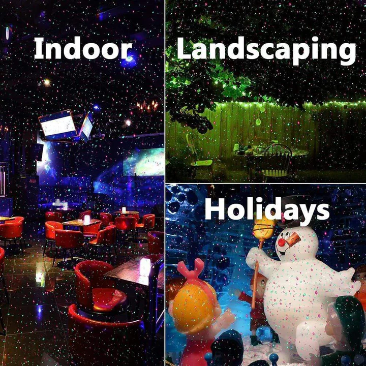 Projecteur laser de Noël extérieur avec motifs animés, résistant aux intempéries, couverture jusqu'à 280 m²
