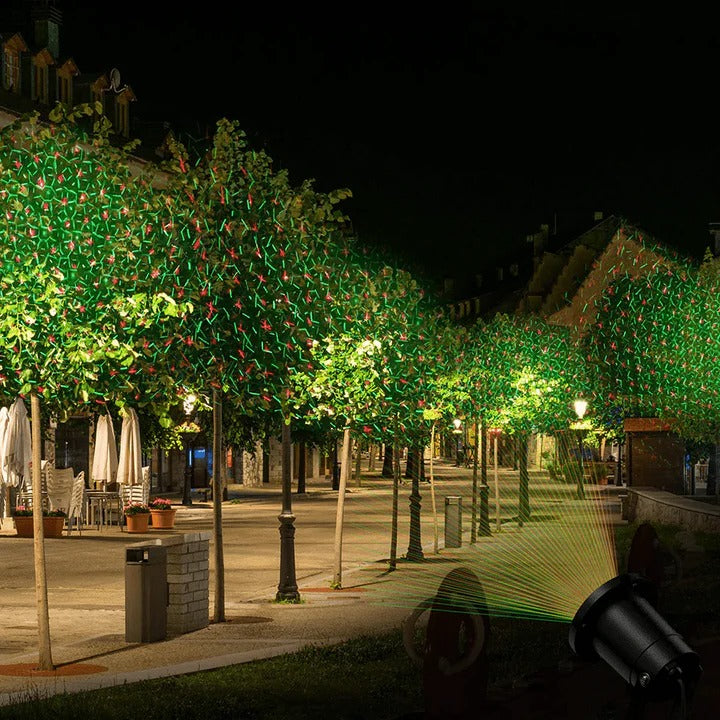 Projecteur laser de Noël extérieur avec motifs animés, résistant aux intempéries, couverture jusqu'à 280 m²