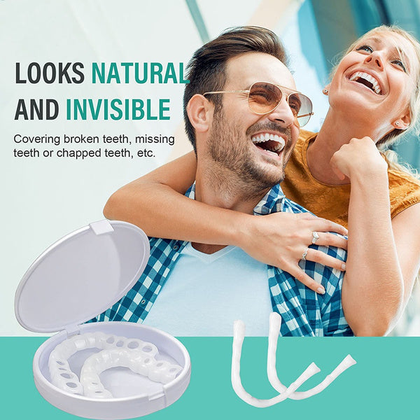 Prothèse dentaire à clipser | Design qui s'appuie sur les dents, sans adhésif | Pour un sourire radieux sans visite chez