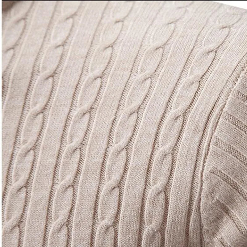 Pull col roulé côtelé pour homme - maille douce et coupe ajustée