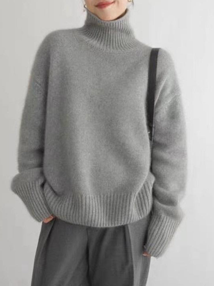 Pull col roulé en cachemire pour femme