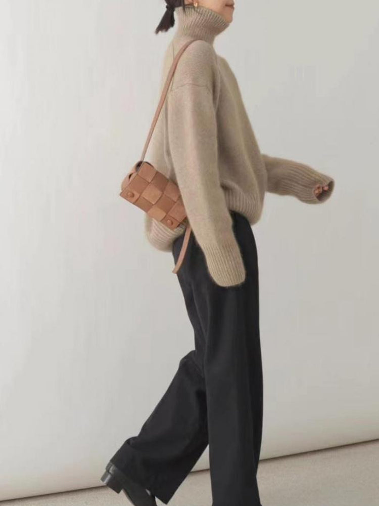 Pull col roulé en cachemire pour femme