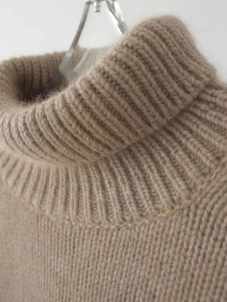 Pull col roulé en cachemire pour femme