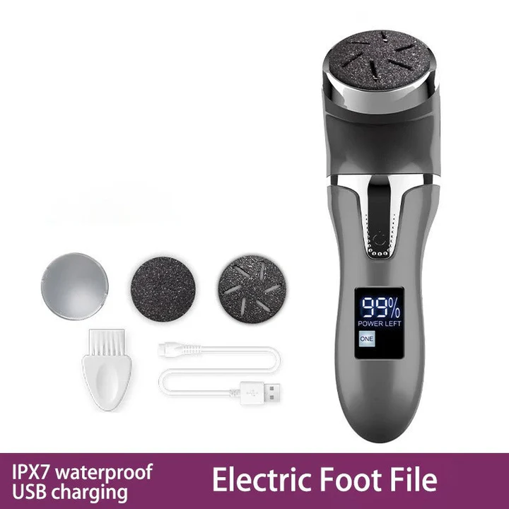 Râpe électrique professionnelle pour pieds rechargeable, IPX4, charge USB