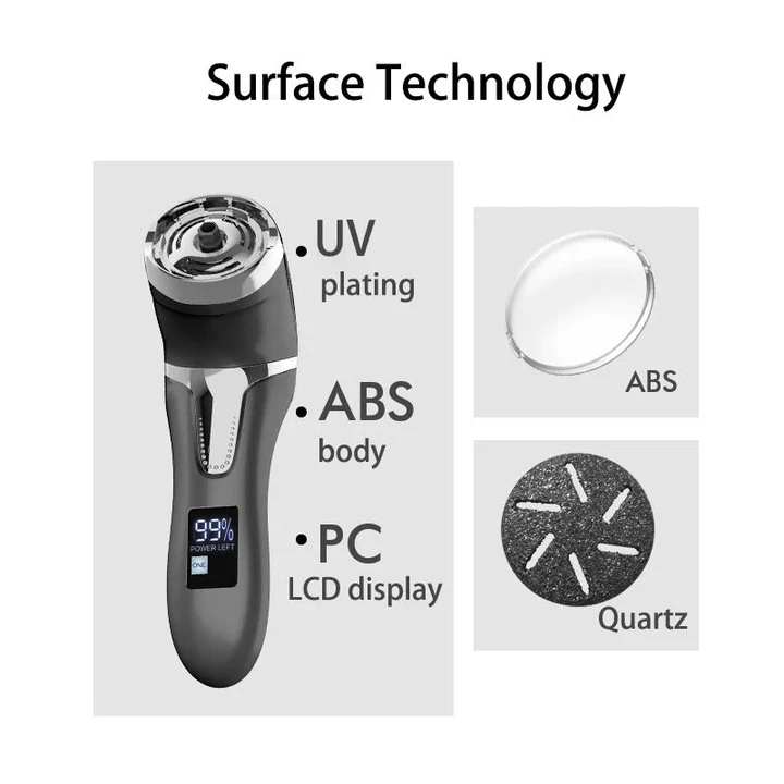 Râpe électrique professionnelle pour pieds rechargeable, IPX4, charge USB