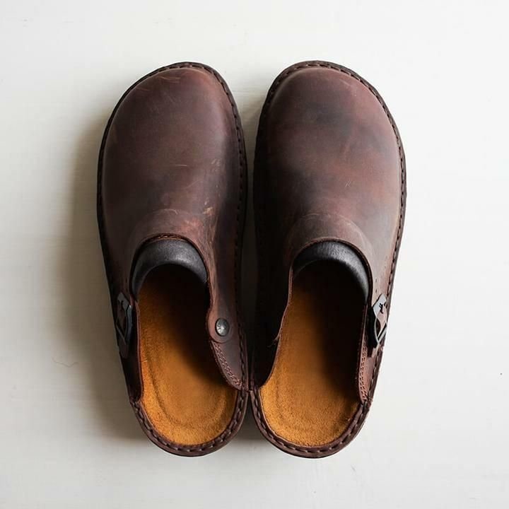 Sabots fermés en simili cuir avec bride à boucle, enfilage facile, semelle intérieure rembourrée, pour homme et femme, b