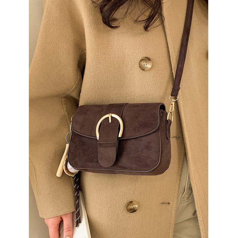 Sac à bandoulière élégant en daim