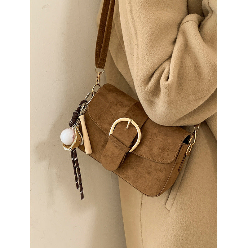 Sac à bandoulière élégant en daim