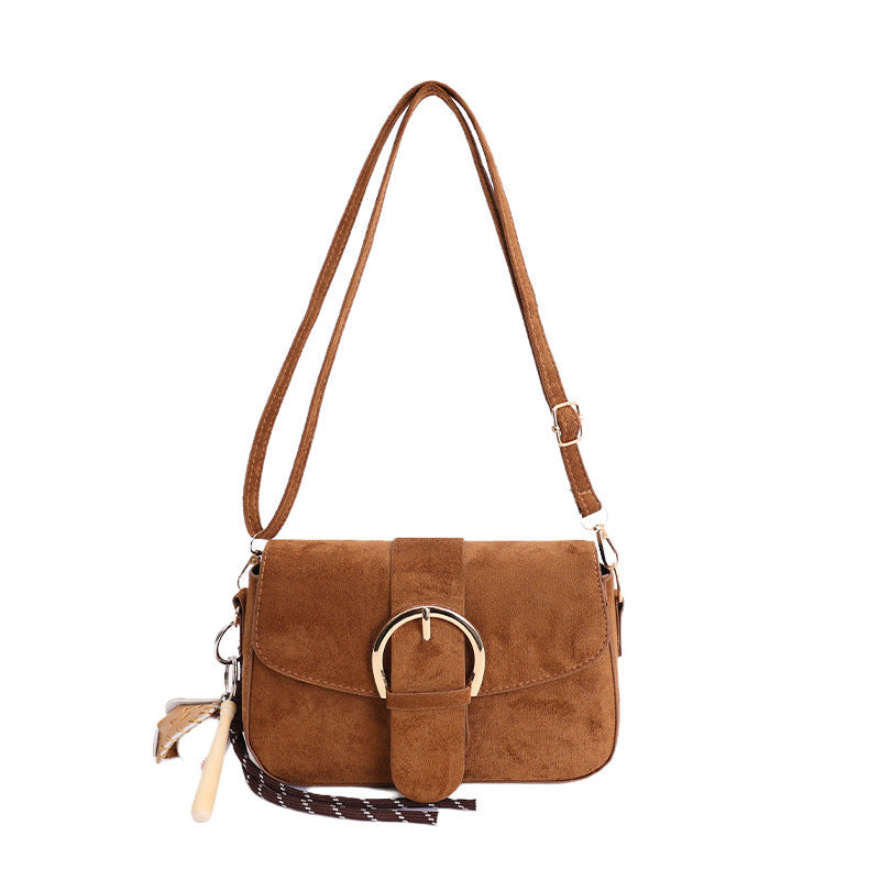 Sac à bandoulière élégant en daim