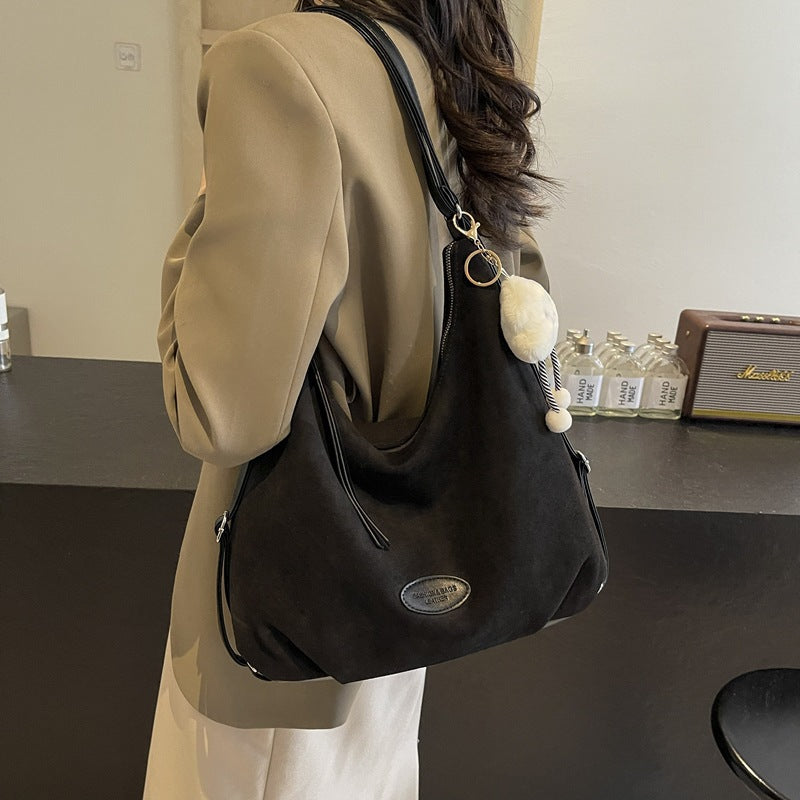 Sac à bandoulière slouchy en daim souple