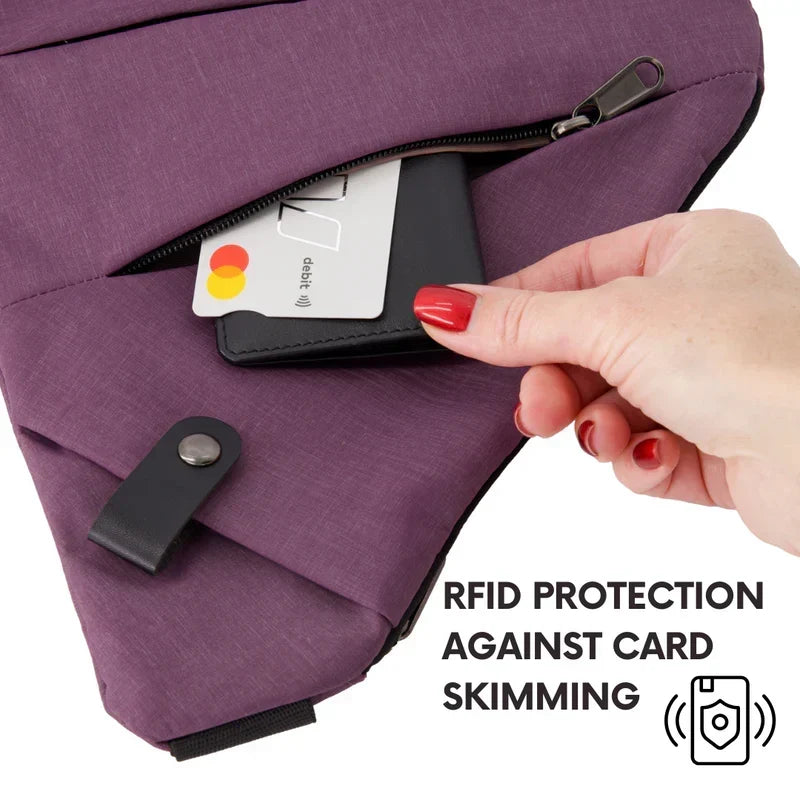 Sac bandoulière antivol pour rangement sécurisé