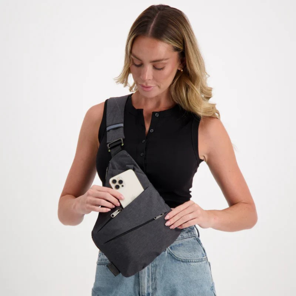 Sac bandoulière antivol pour rangement sécurisé