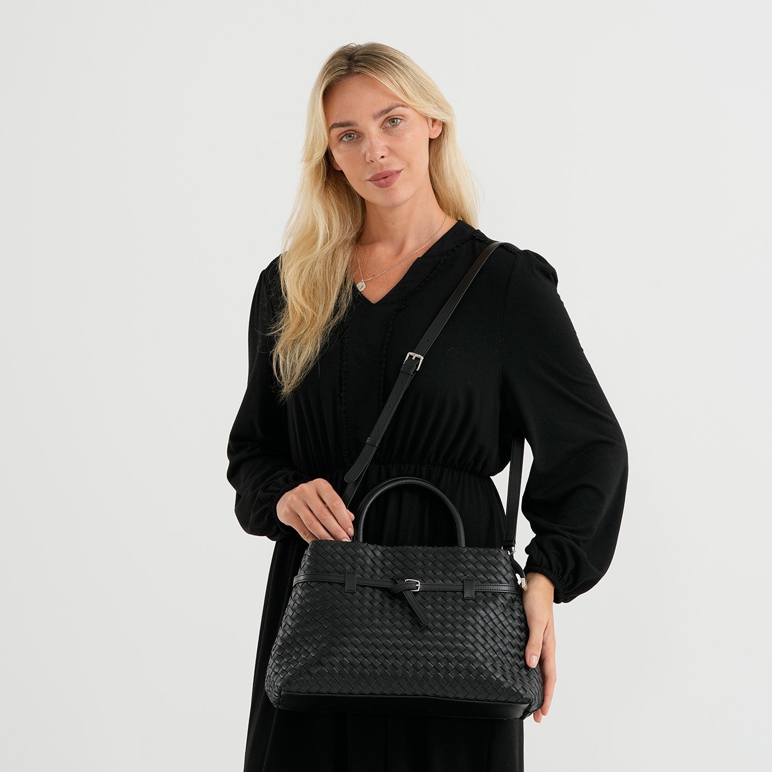 Sac bandoulière femme Valissiere en cuir véritable avec rangement multi-poches