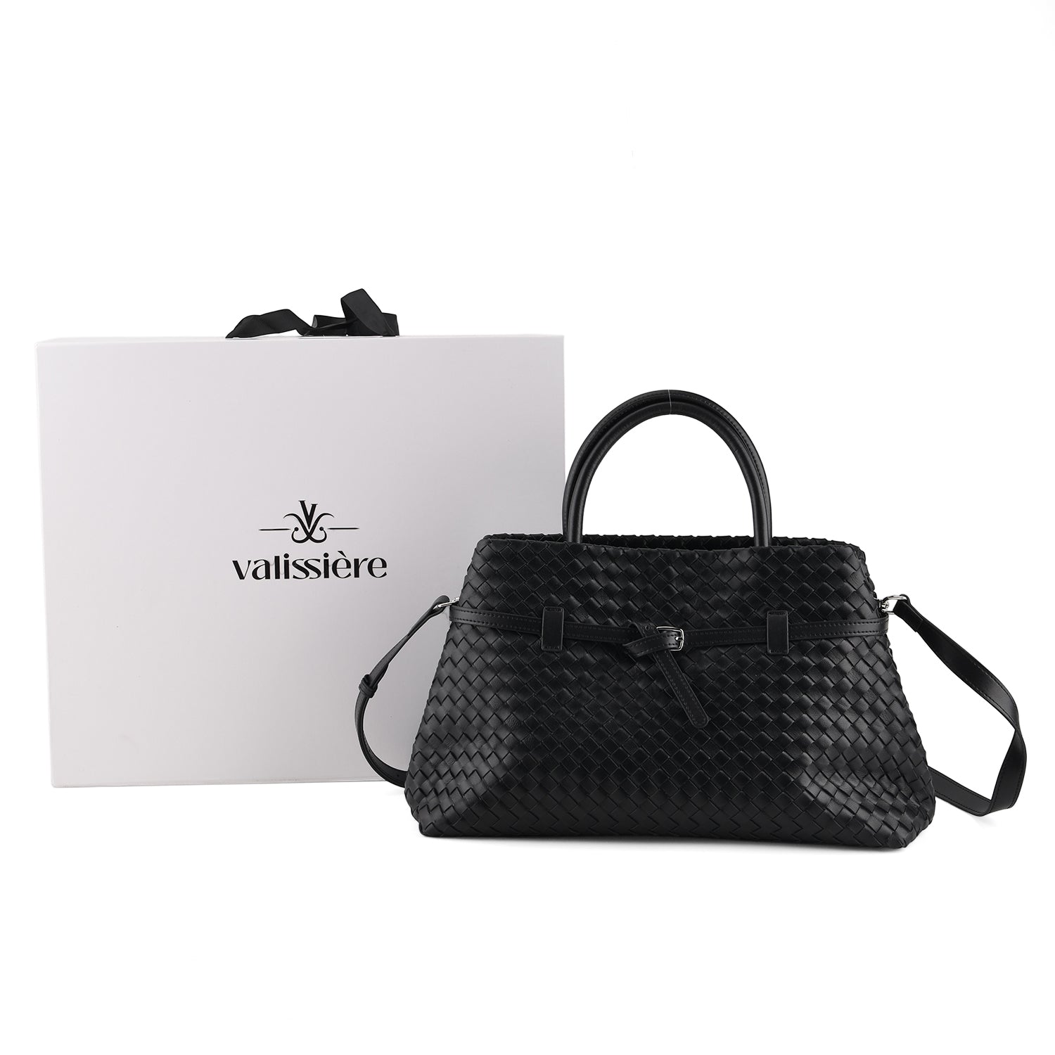 Sac bandoulière femme Valissiere en cuir véritable avec rangement multi-poches