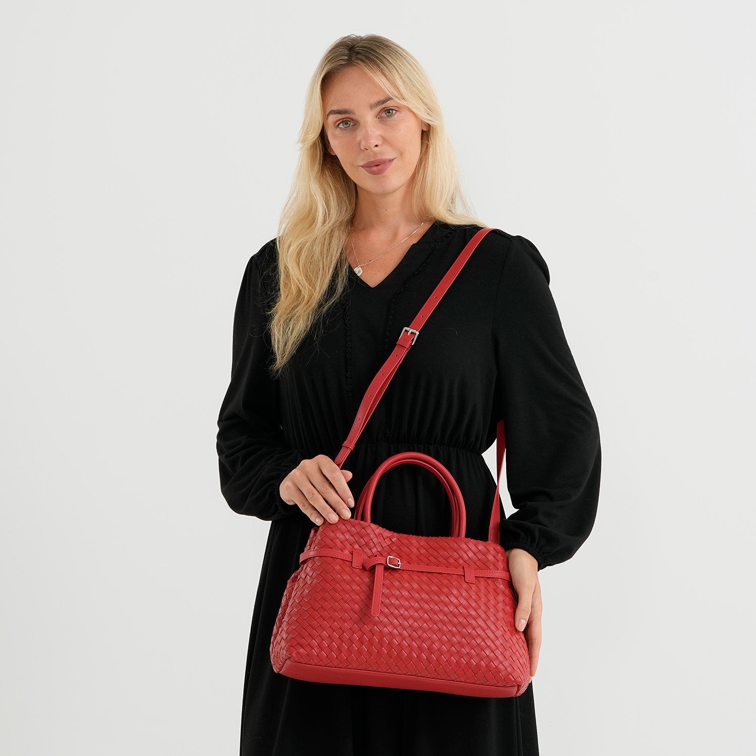 Sac bandoulière femme Valissiere en cuir véritable avec rangement multi-poches