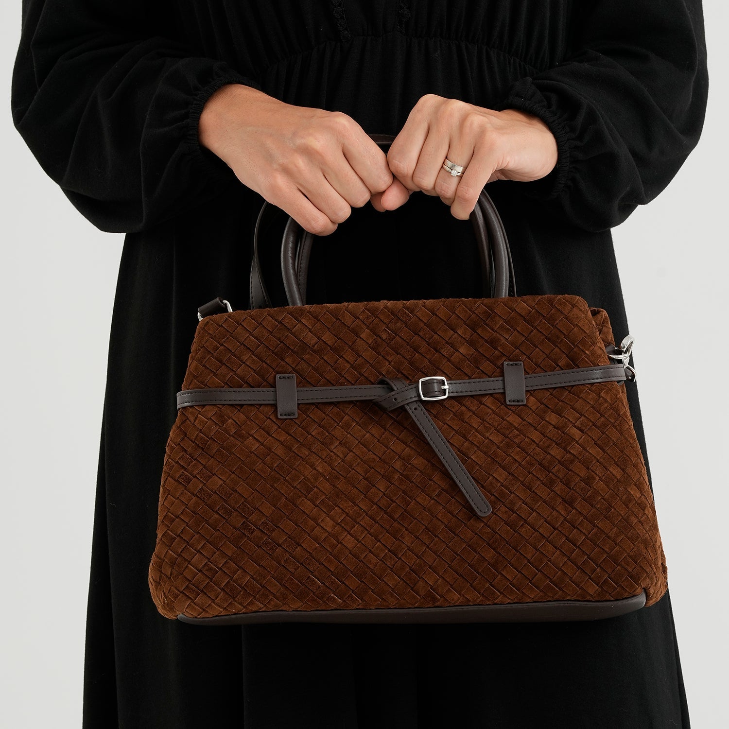 Sac bandoulière femme Valissiere en cuir véritable avec rangement multi-poches