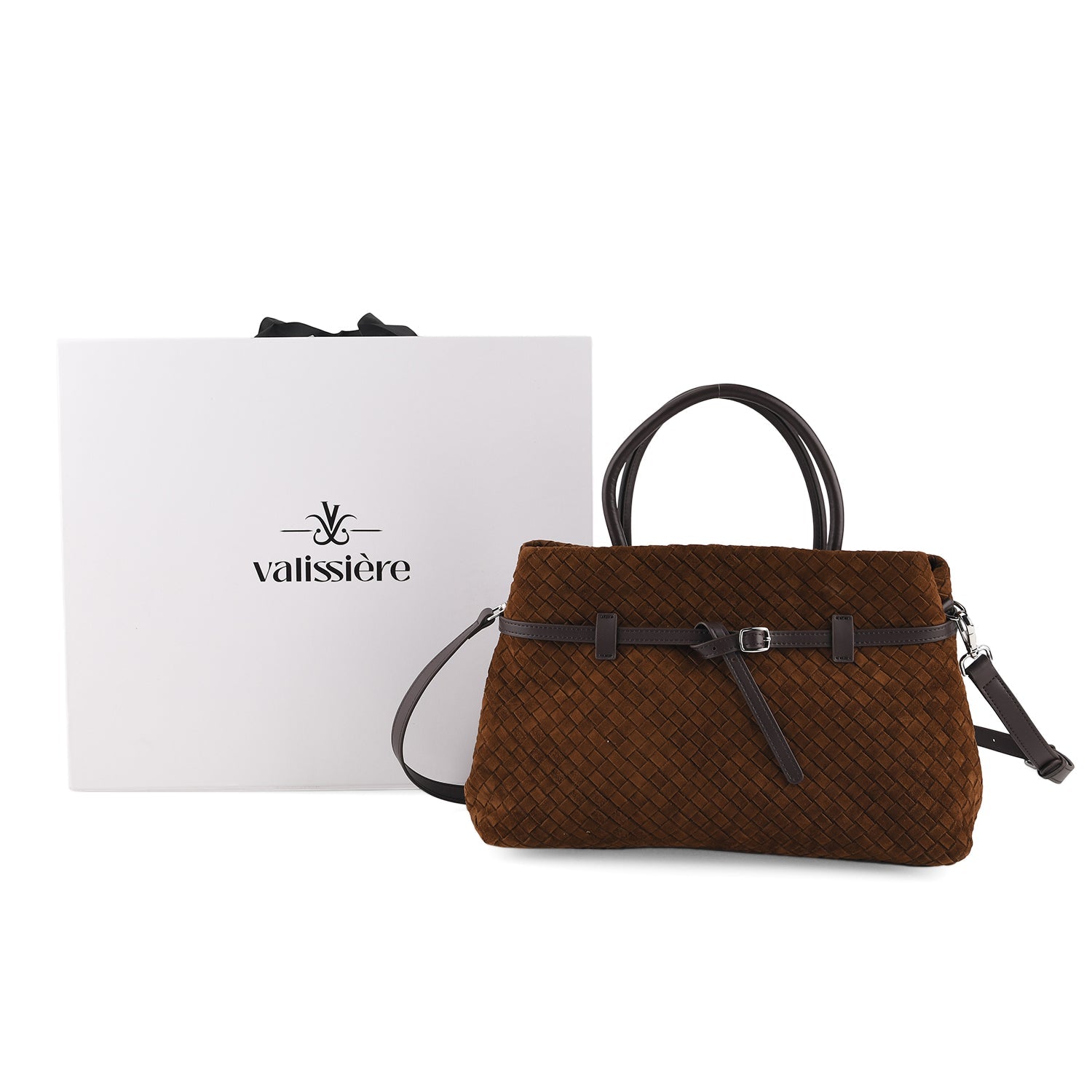 Sac bandoulière femme Valissiere en cuir véritable avec rangement multi-poches