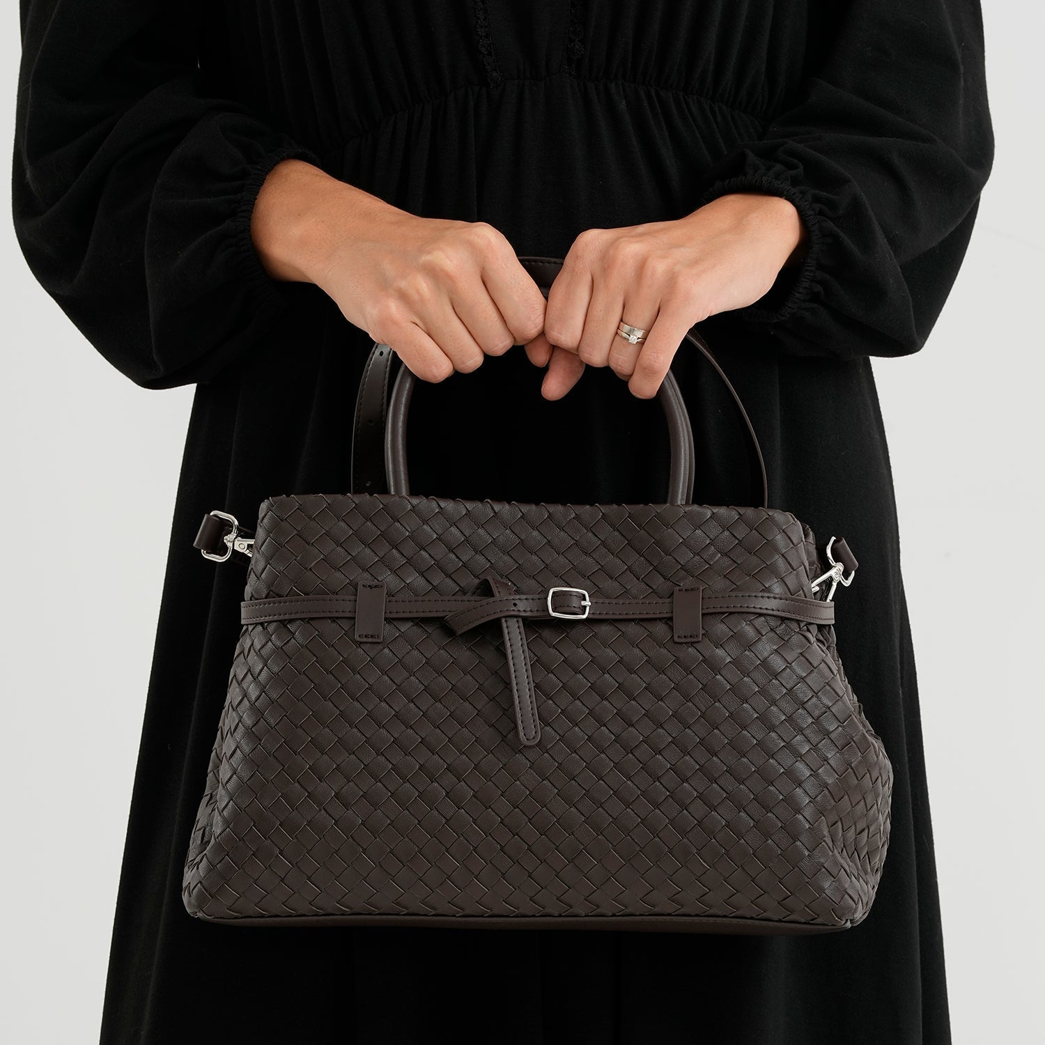 Sac bandoulière femme Valissiere en cuir véritable avec rangement multi-poches