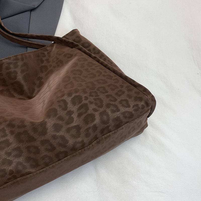 Sac cabas d'épaule en daim texturé luxueux