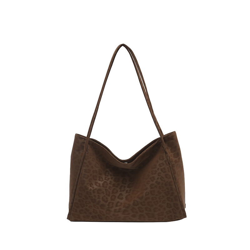 Sac cabas d'épaule en daim texturé luxueux