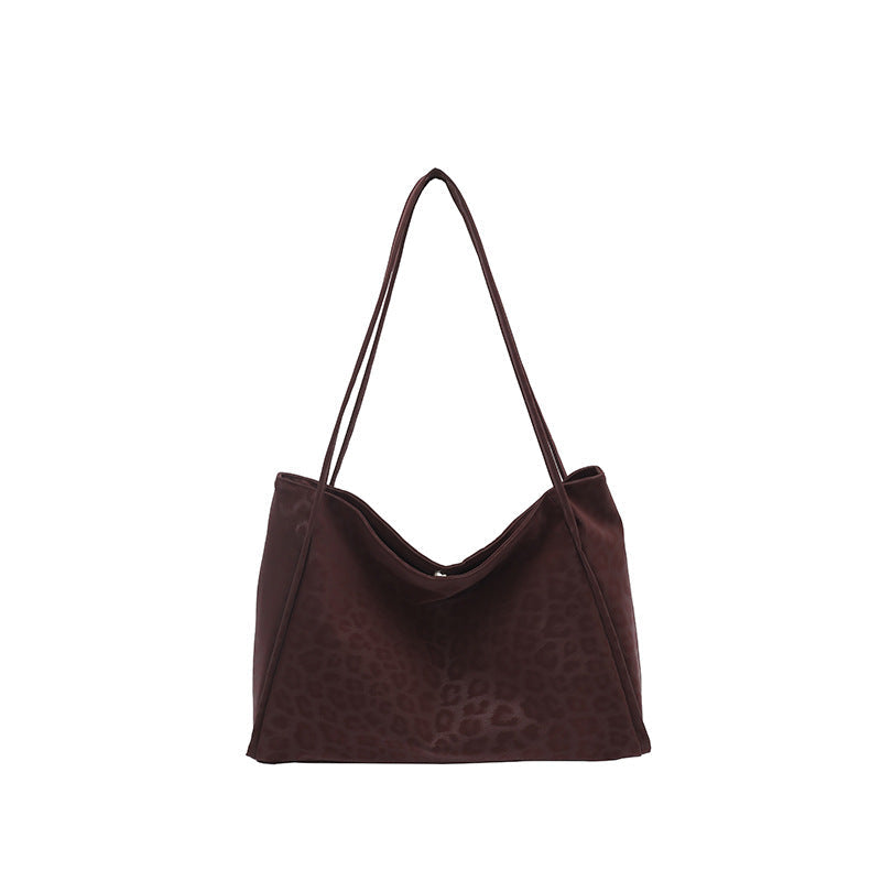 Sac cabas d'épaule en daim texturé luxueux