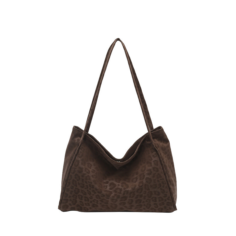 Sac cabas d'épaule en daim texturé luxueux