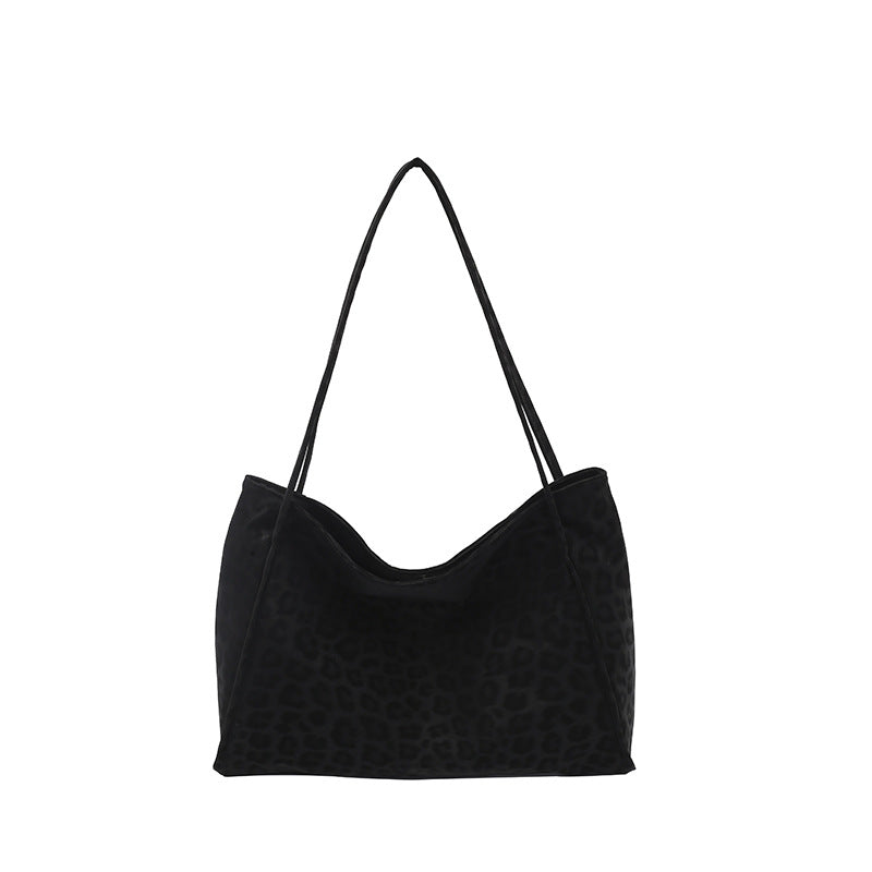 Sac cabas d'épaule en daim texturé luxueux