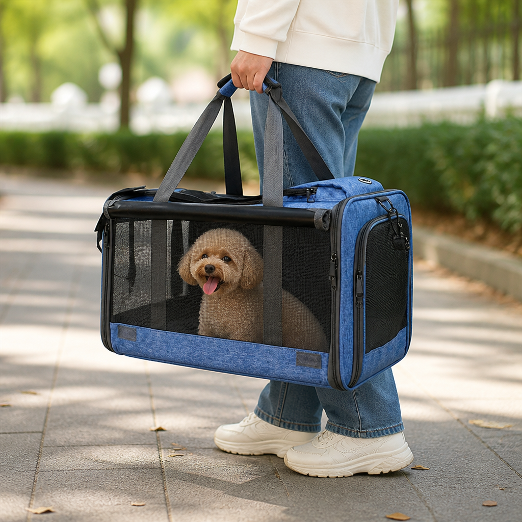 Sac de transport respirant en mesh et pliable homologué compagnie aérienne