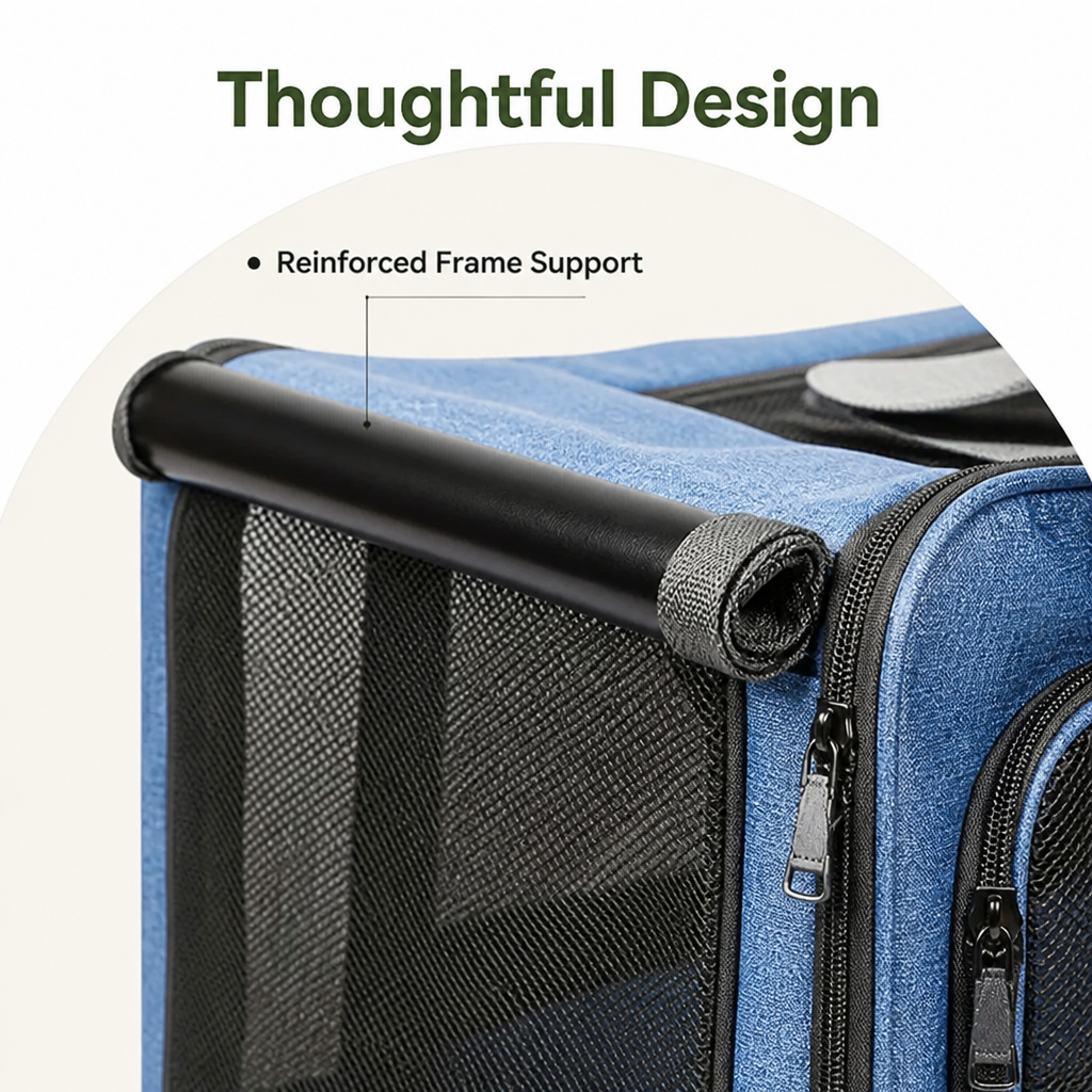 Sac de transport respirant en mesh et pliable homologué compagnie aérienne