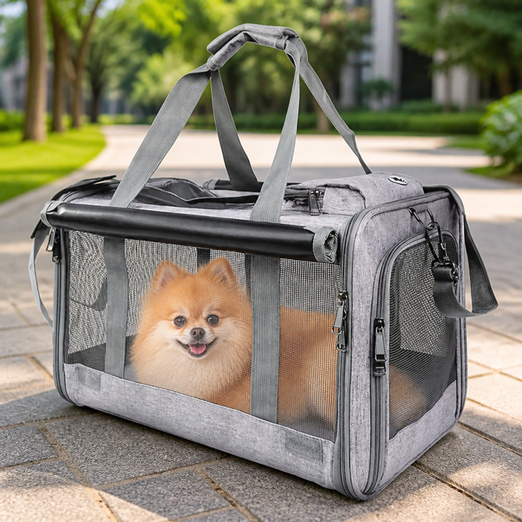 Sac de transport respirant en mesh et pliable homologué compagnie aérienne