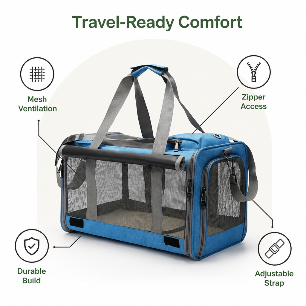 Sac de transport spacieux à parois souples