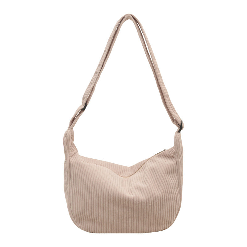 Sac hobo en velours côtelé