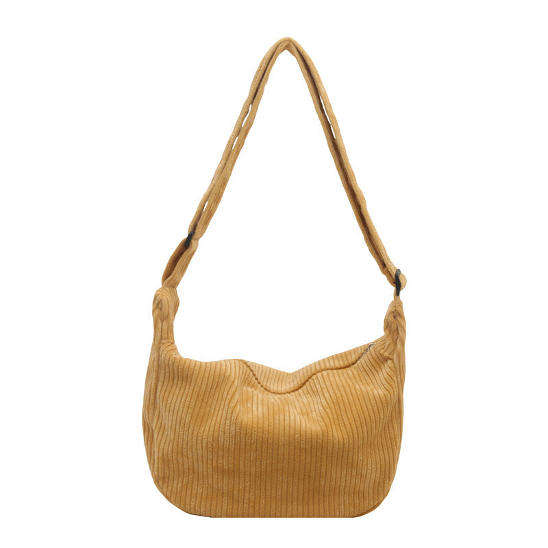 Sac hobo en velours côtelé
